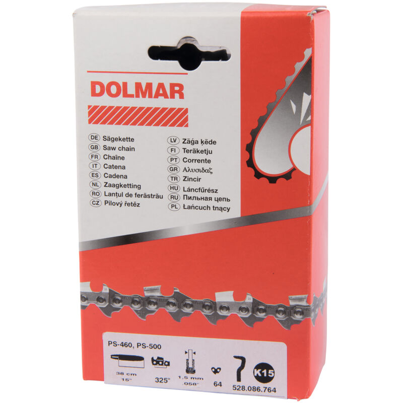 foto del prodotto makita dolmar 528086764 catena superguard motosega 15 38cm 64 maglie 0,325 1,5mm