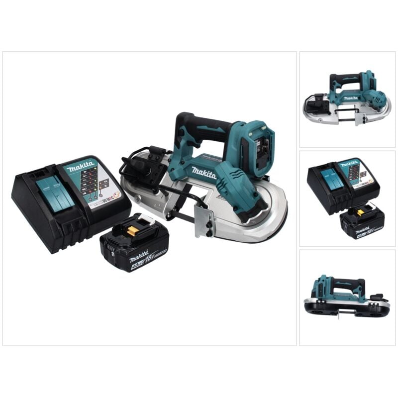 foto del prodotto makita dpb 183 rm1 sega a nastro a batteria 18v 66mm 1x batteria 4,0 ah caricabatterie