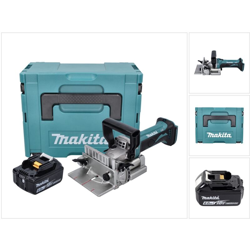 foto del prodotto makita dpj 180 g1j 18 v scanalatrice a batteria 18 v 100 mm 1x batteria 6,0 ah makpac senza caricabatterie