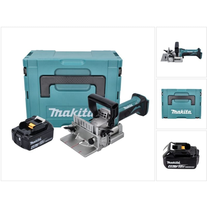 foto del prodotto makita dpj 180 m1j 18 v 100 mm fresa a batteria 1x batteria ricaricabile 4,0 ah makpac senza kit caricabatterie