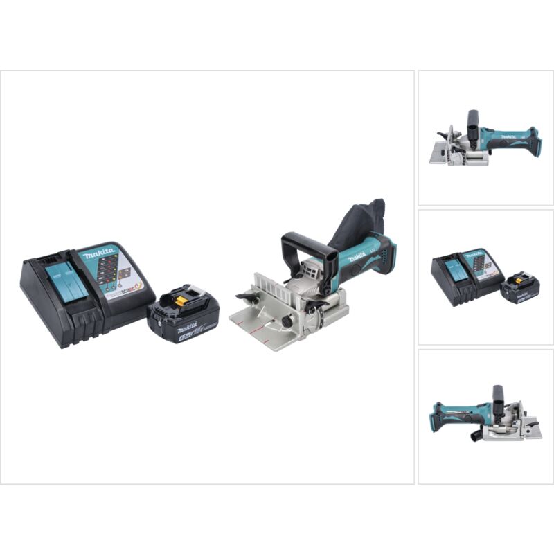 foto del prodotto makita dpj 180 rm1 18 v 100 mm fresa per scanalature a batteria 1x batteria ricaricabile 4,0 ah caricabatterie