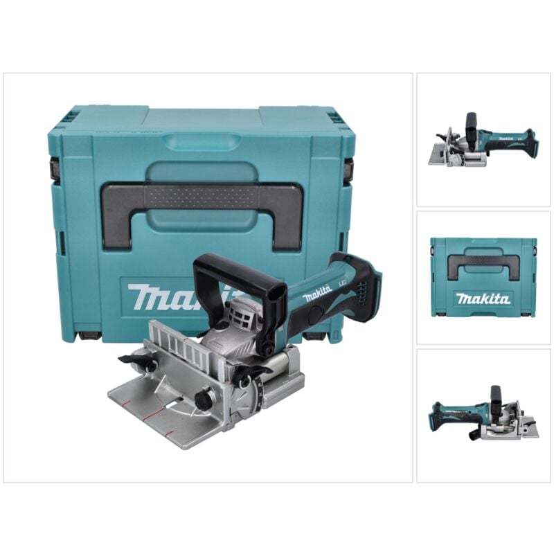 foto del prodotto makita dpj 180 zj scanalatrice a batteria 18 v 100 mm makpac senza batteria, senza caricabatterie