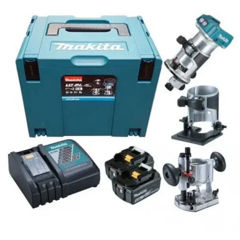 foto del prodotto makita drt50rtjx2 rifilatore fresatrice 18v