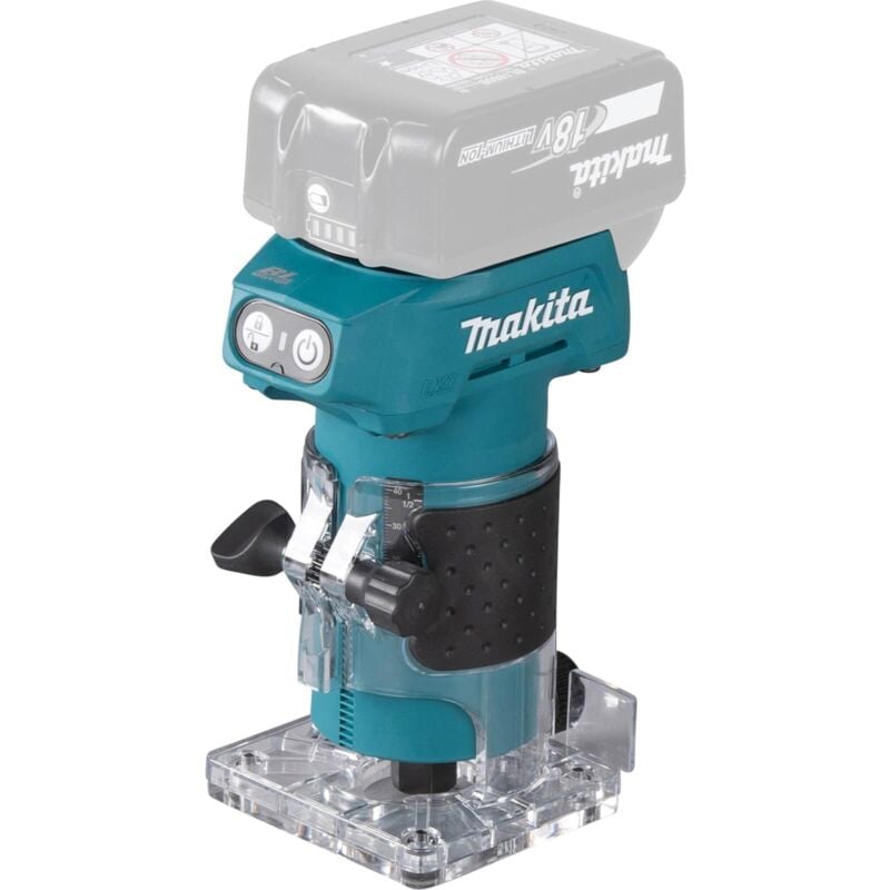 foto del prodotto makita drt52z 18v li ion lxt brushless router trimmer, batterie e caricabatterie non inclusi