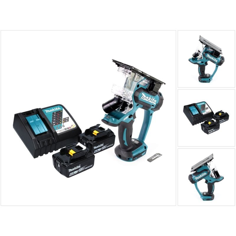 foto del prodotto makita dsd180rg 18v cordless plasterboard saw 2x 6.0ah batterie caricabatterie