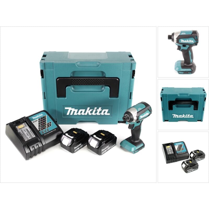 foto del prodotto makita dtd 153 rfj avvitatore ad impulsi brushless a batteria 18v in valigetta makpac 2x batterie 3,0 ah caricatore