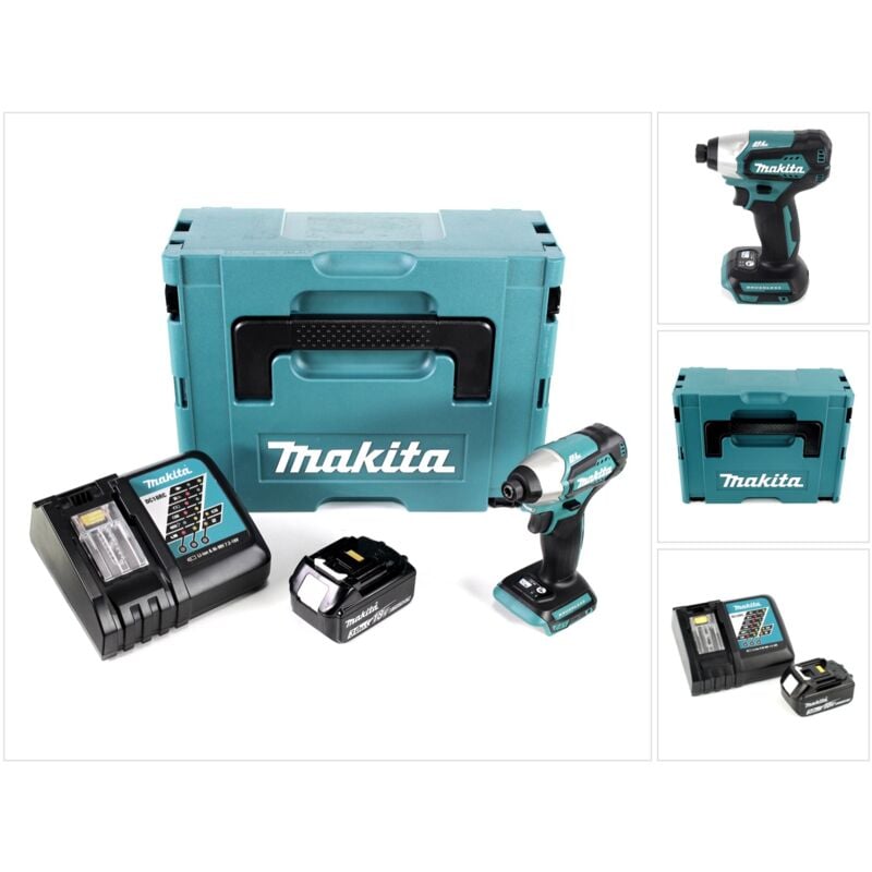 foto del prodotto makita dtd 155 rf1j avvitatore ad impulsi a batteria 18v in valigetta makpac 1x batteria bl1830 3,0 ah 1x caricabatterie dc 18 rc