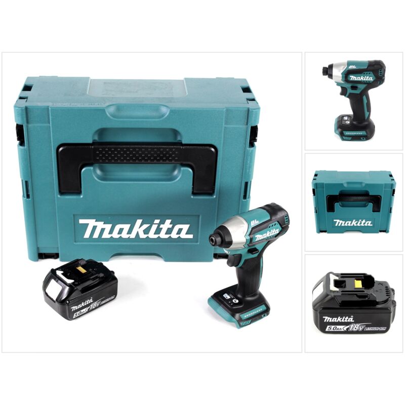 foto del prodotto makita dtd 155 rt1 18 v brushless li ion trapano a percussione a batteria in makpac 1 x bl1850 5.0 ah batteria senza caricabatteria