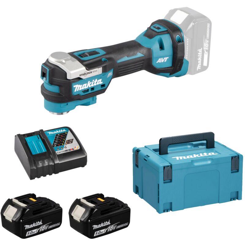 foto del prodotto makita dtm52rtjx1 utensile multifunzione batteria 18v lxt brushless 2x5,0ah