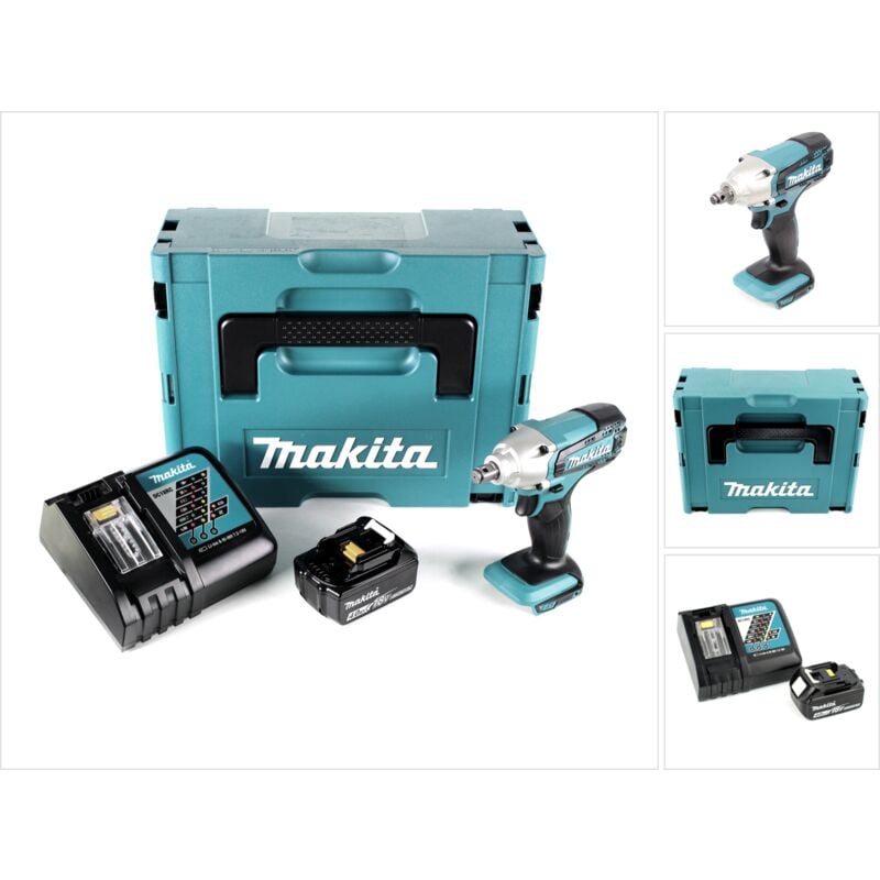 foto del prodotto makita dtw 190 rm1j avvitatore ad impulsi a batteria 18v in valigetta makpac 1x batteria bl 1840 4,0 ah caricatore rapido dc 18 rc