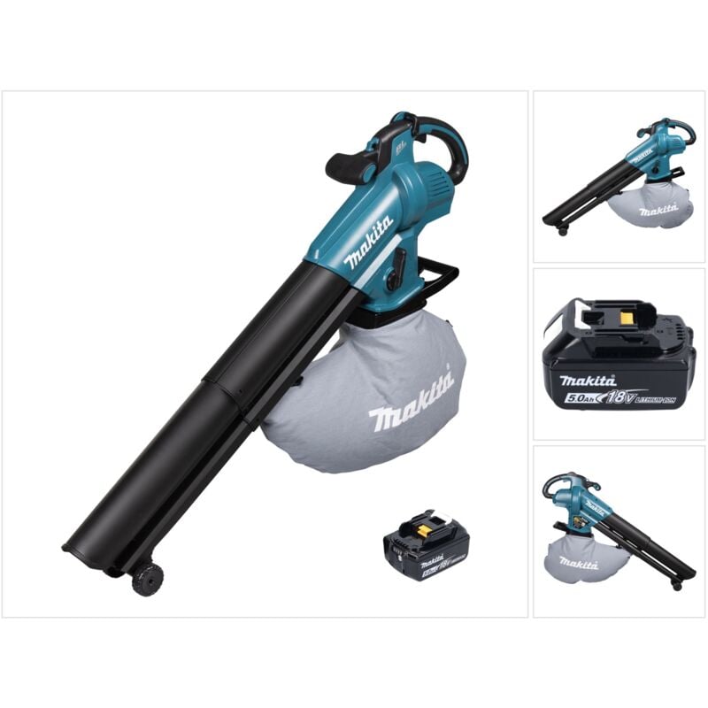 foto del prodotto makita dub 187 t soffiatore e aspirafoglie a batteria 18 v brushless 1x batteria 5,0 ah senza caricabatterie