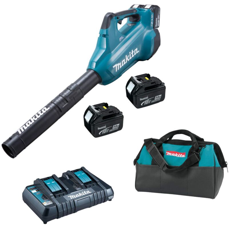 foto del prodotto makita dub362pt4 soffiatore 36v 2 x 18v li ion 5 ah 4 batterie , nero, blu,
