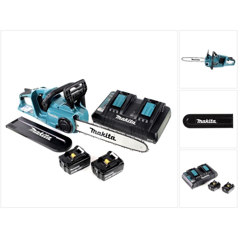 foto del prodotto makita duc 353 pf2 motosega a batteria 36v 2x18v brushless 35 cm 2x batteria 3.0 ah doppio caricabatterie