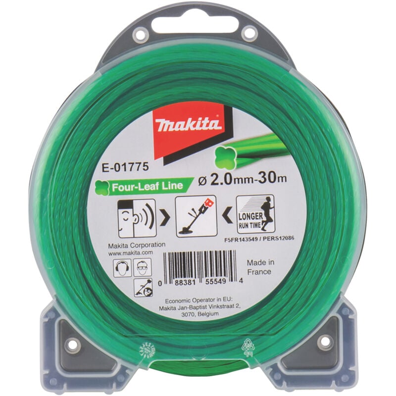 foto del prodotto makita e 01775 filo verde quadrifoglio decespugliatore tagliabordi 2,0mm30m