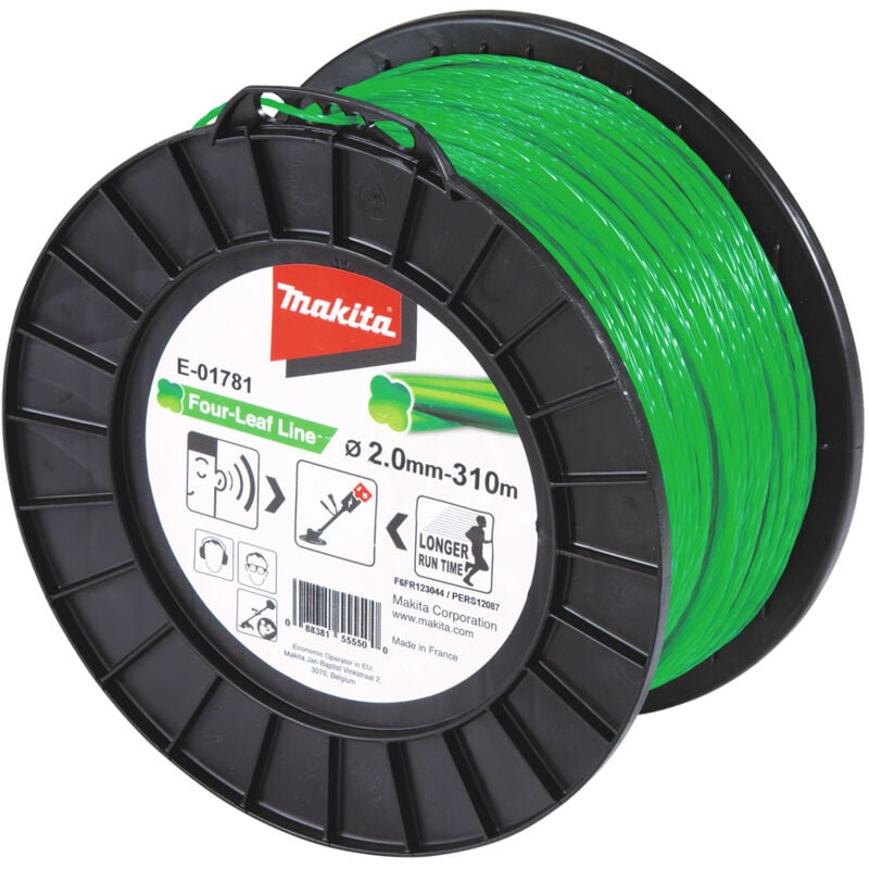 foto del prodotto makita e 01781 filo verde quadrifoglio decespugliatore tagliabordi 2,0mm310m