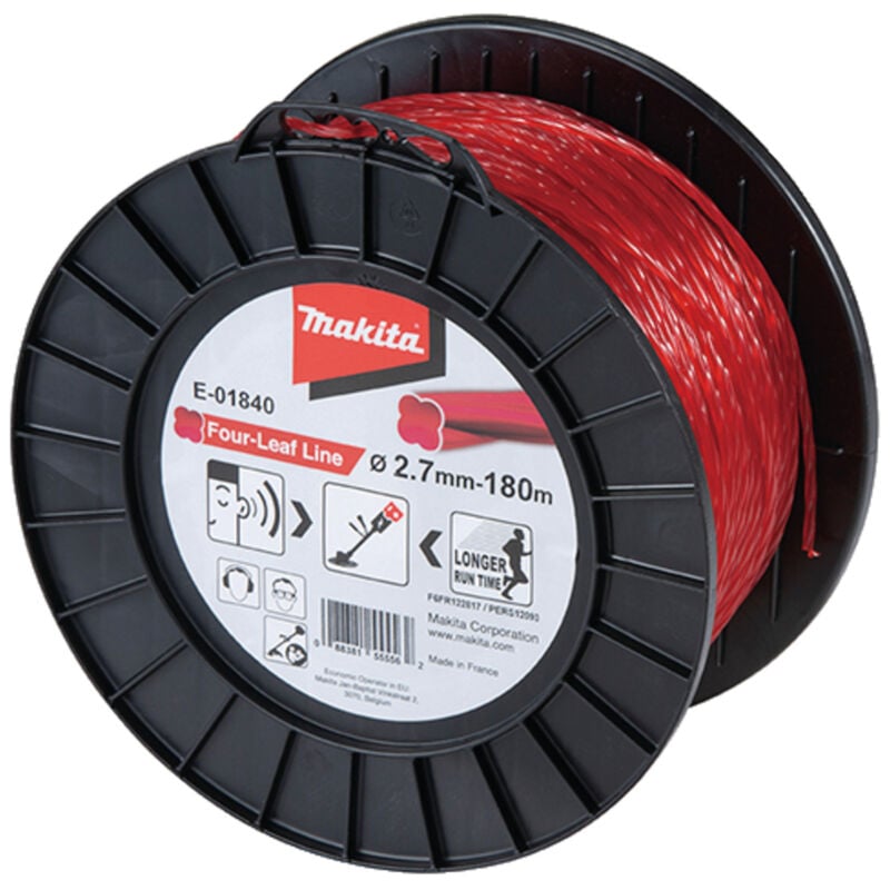foto del prodotto makita e 01840 filo rosso quadrifoglio decespugliatore tagliabordi 2,7mm180m