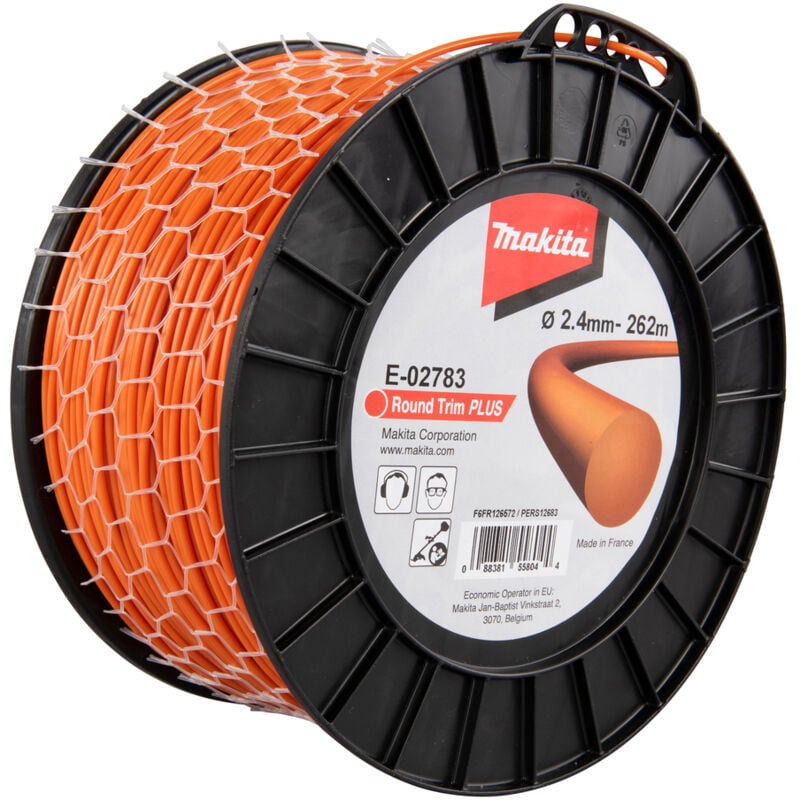 foto del prodotto makita e 02783 filo arancione tondo decespugliatore tagliabordi 2,4mmx262m