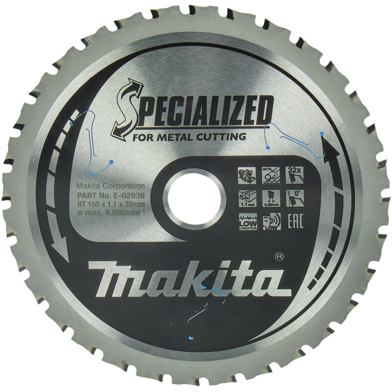 foto del prodotto makita e 02939 lama sega circolare t.c.t. efficut 150x20mm 32t metallo