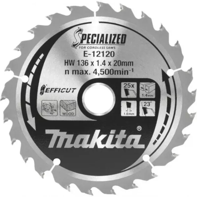foto del prodotto makita e 12120 efficut lama per sega circolare 136x20 mm per legno
