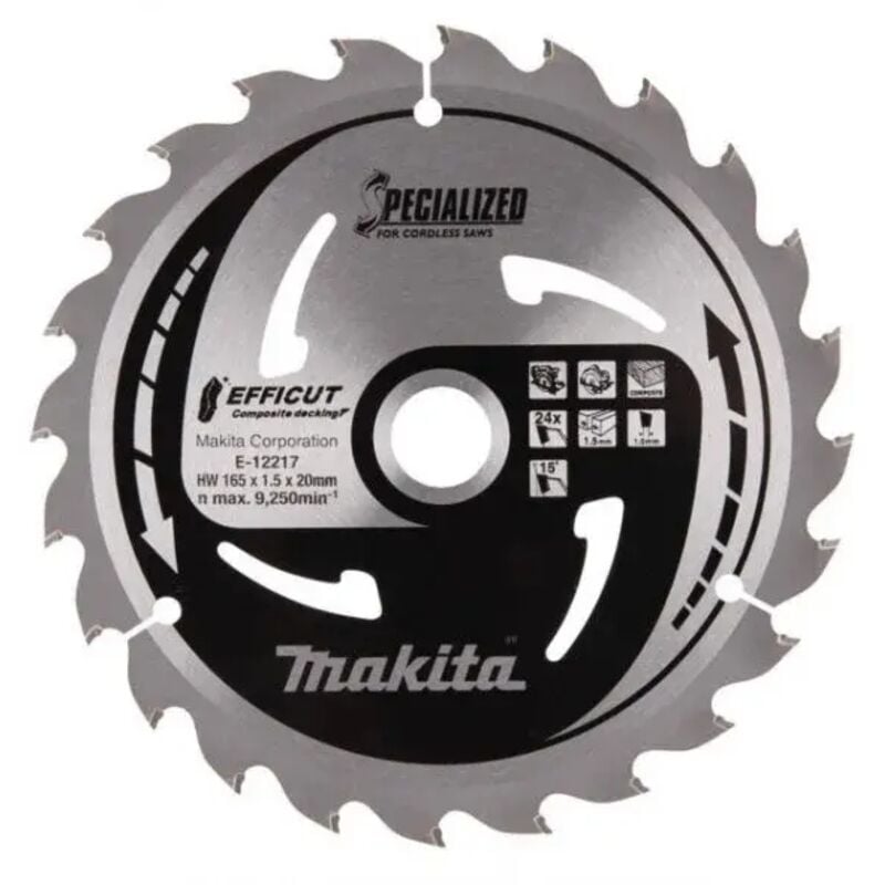 foto del prodotto makita e 12217 efficut lama per sega circolare 165x20 mm per legno