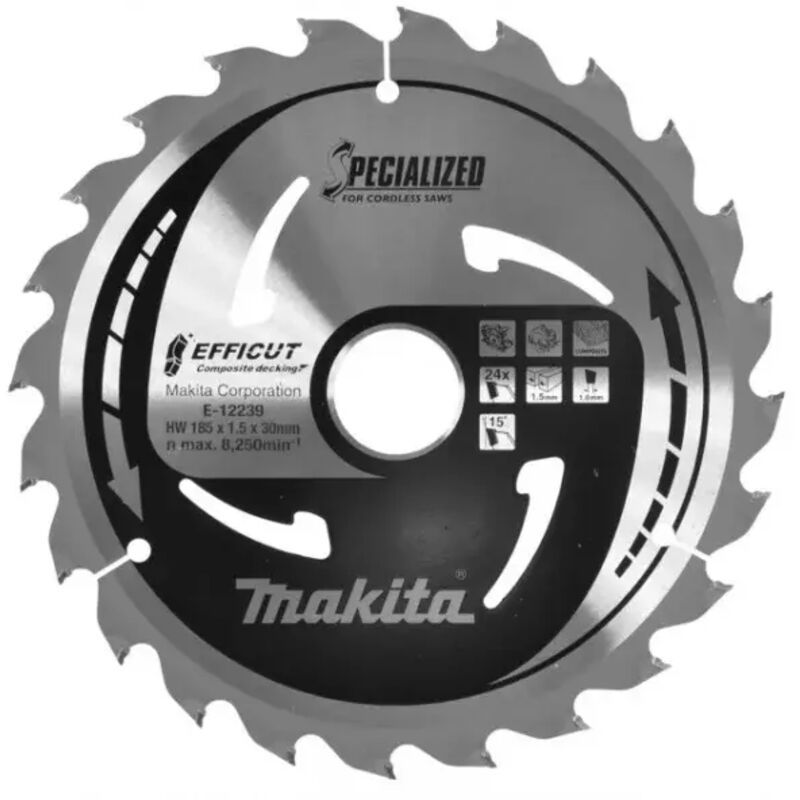 foto del prodotto makita e 12239 efficut lama per sega circolare 185x30 mm per legno
