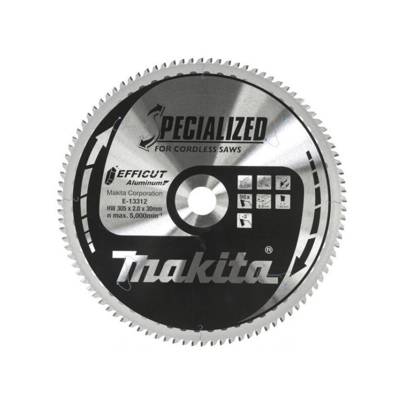 foto del prodotto makita e 13312 efficut lama tct per troncatrici 305x30 mm per alluminio