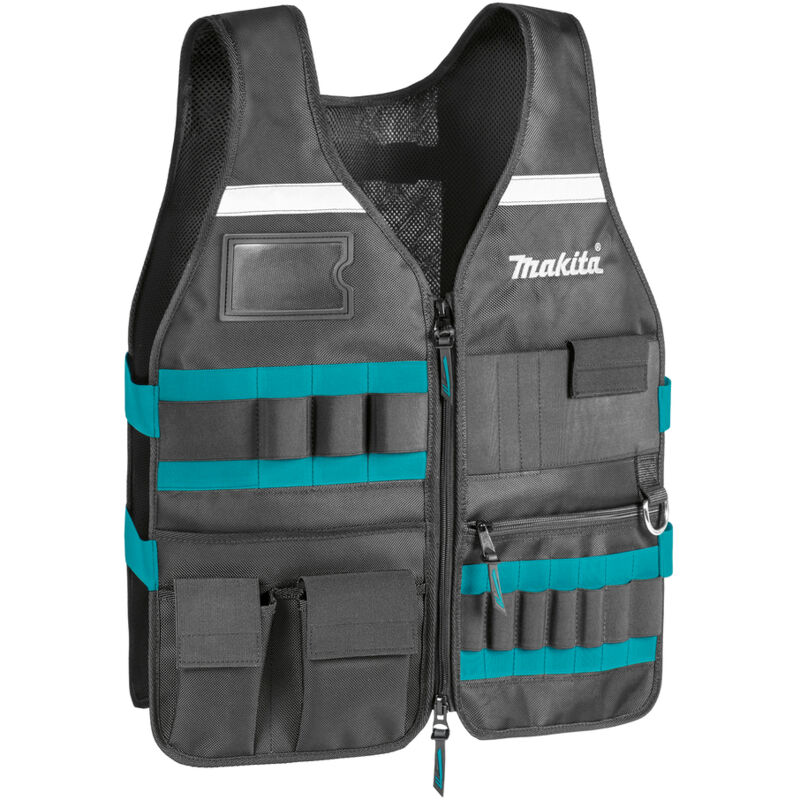 foto del prodotto makita e 15609 gilet da lavoro portautensili manuali portatessere