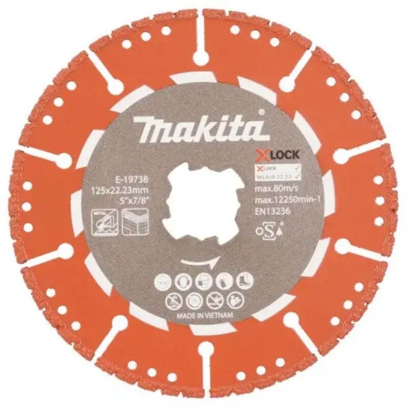 foto del prodotto makita e 19738 rescue disco diamantato 125 mm x lock per multimateriale
