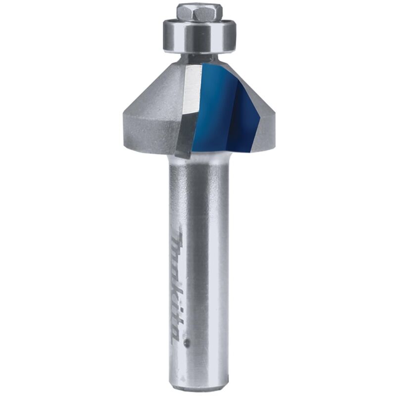 foto del prodotto makita fresa per smussare profilare con cuscinetto reggispinta, 22 mm 22 mm gambo 8 mm angolo 45 