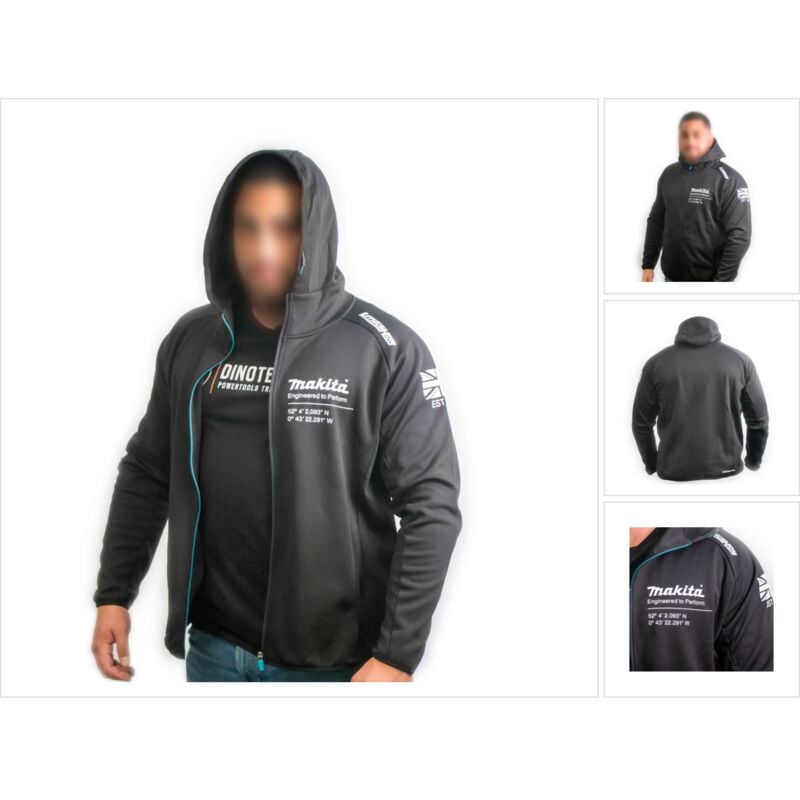 foto del prodotto makita giacca con cappuccio xxl in poliestere da lavoro e tempo libero 98p1818 xxl 