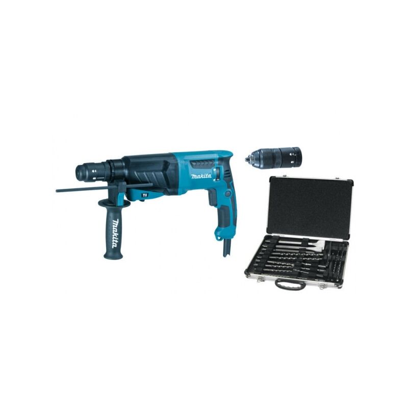 foto del prodotto makita hr2630tx12 set tassellatore con set scalpelli e punte