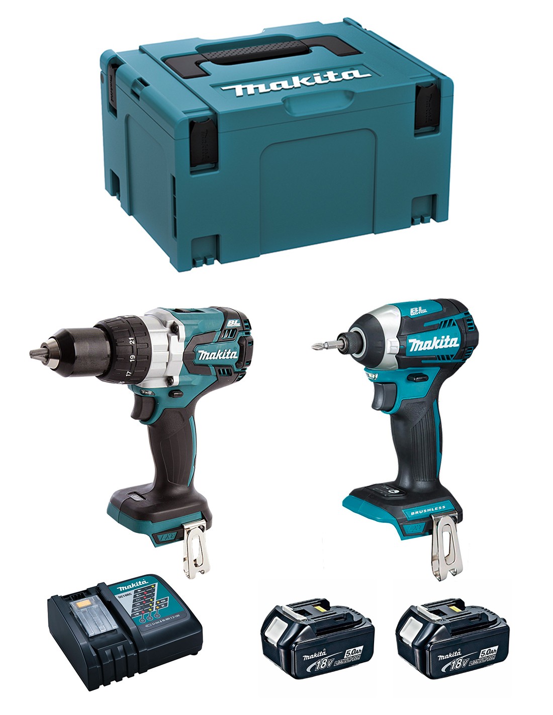 foto del prodotto makita kit mk227rtj dhp481 dtd154 2 x 5,0 ah.. 8435587921158