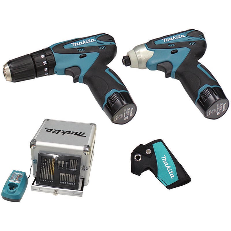 immagine 0 del prodotto makita kit trapano hp330d trapano td090d 2 batt.litio 10,8v 1,3ah dk1493x1 2 batterie li ion da 1,3ah