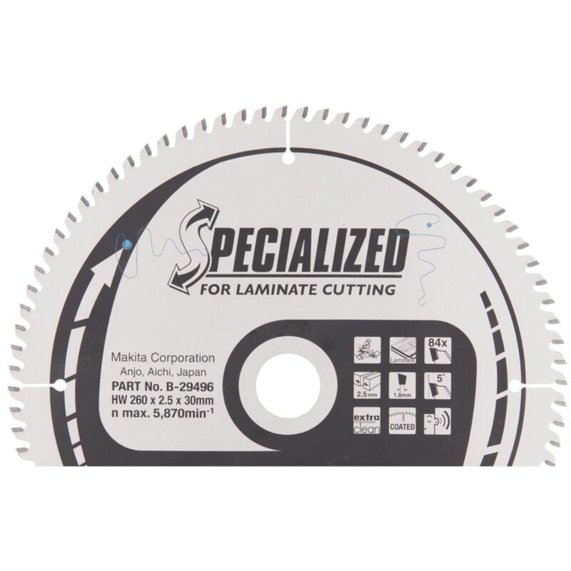 foto del prodotto makita lama circolare 260 x 30 mm, 84 denti 260 x 30 mm 84 denti