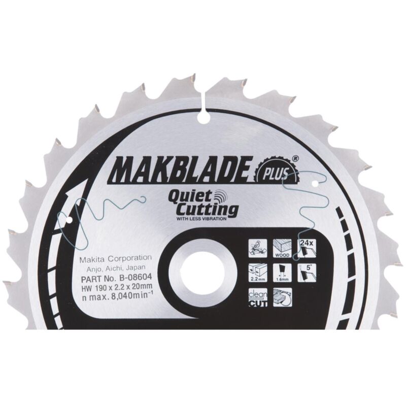foto del prodotto makita lama circolare makblade plus 190 x 20 mm 24 denti