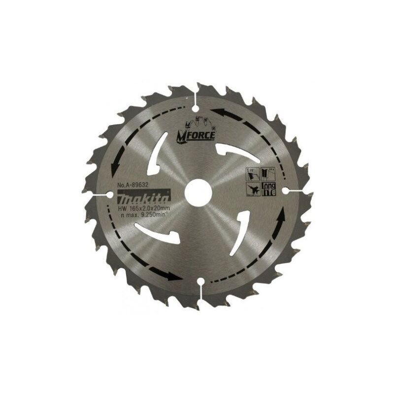 foto del prodotto makita lama in metallo duro mforce 24 denti 165 mm per sp6000j a 89632