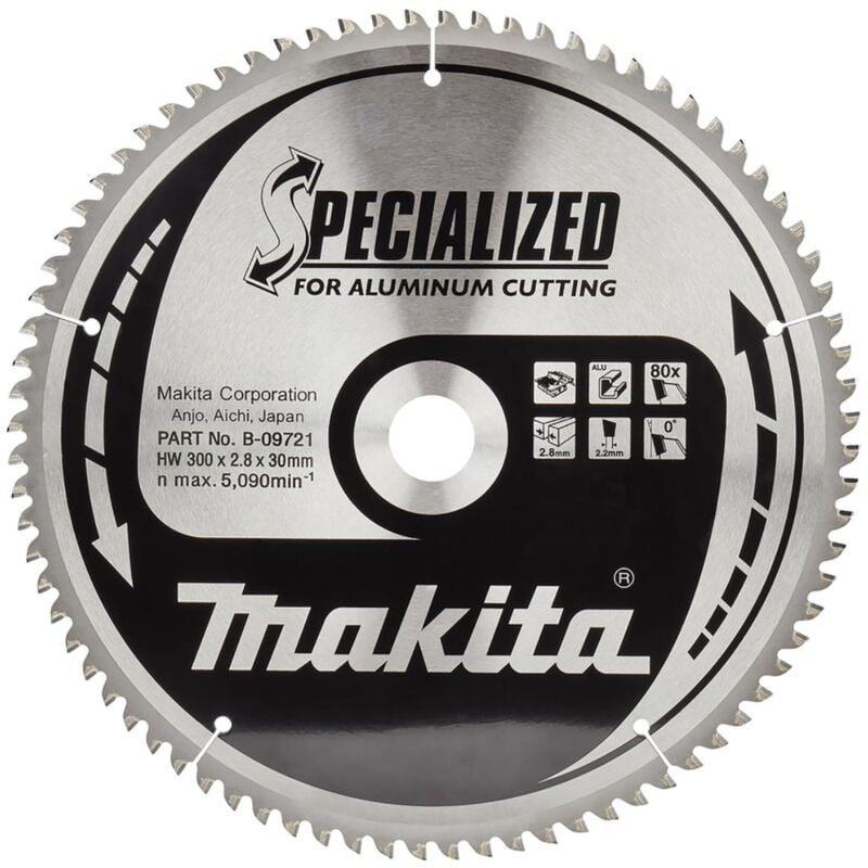 foto del prodotto makita lama per alluminio 300 x 30 mm 80 denti