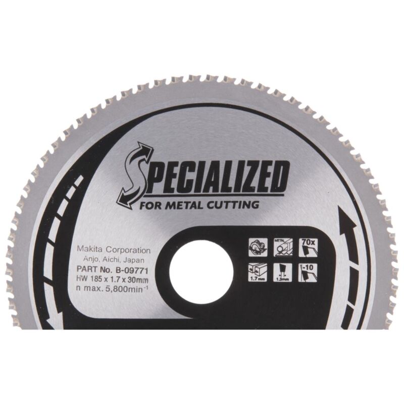 foto del prodotto makita lama per metallo 185 x 30 mm 70 denti