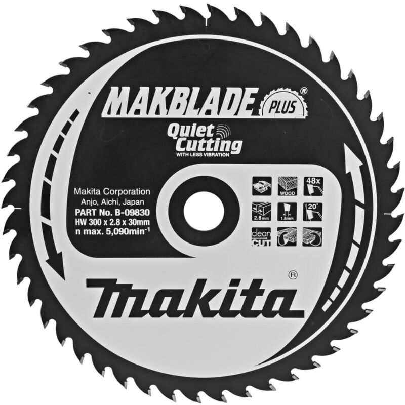 foto del prodotto makita lama per sega circolare makblade plus 300 x 30 mm 48 denti