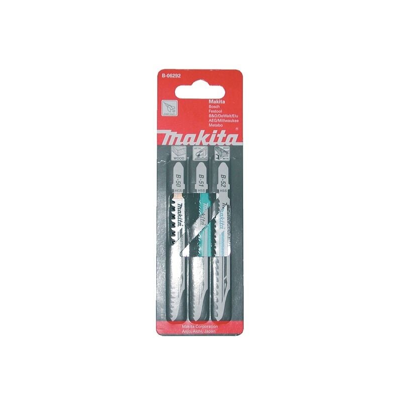 foto del prodotto makita lame per seghetto assortite 3 pz b 06292