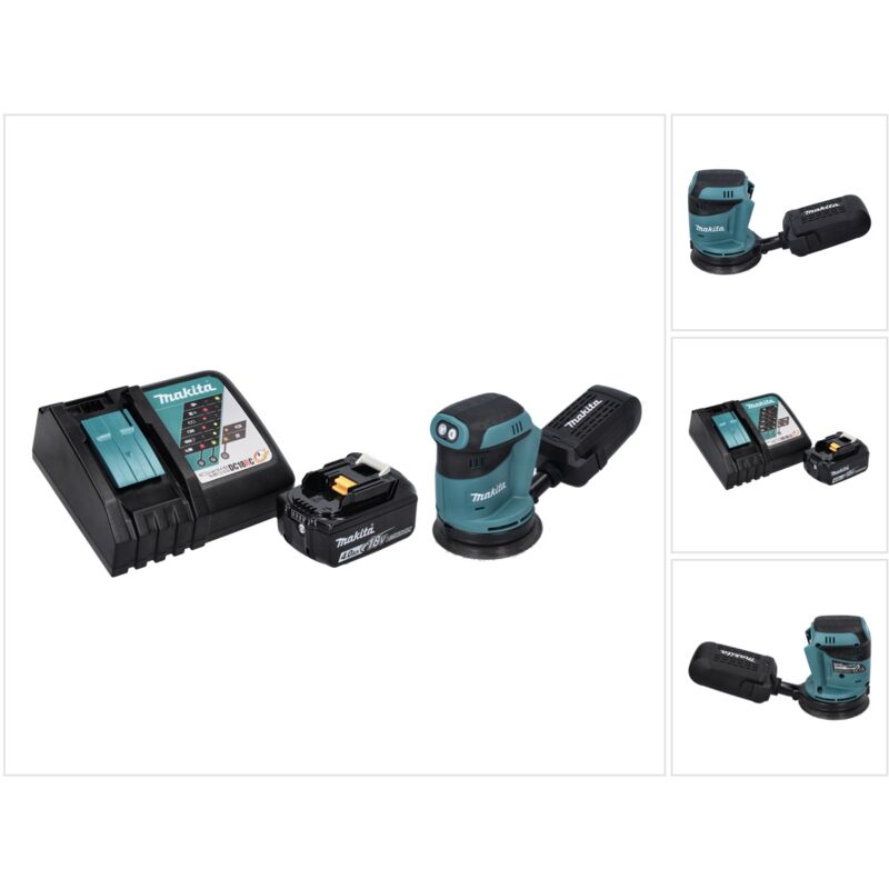 foto del prodotto makita levigatrice orbitale a batteria dbo 180 rm1 18 v 125 mm 1x batteria 4,0 ah caricabatterie