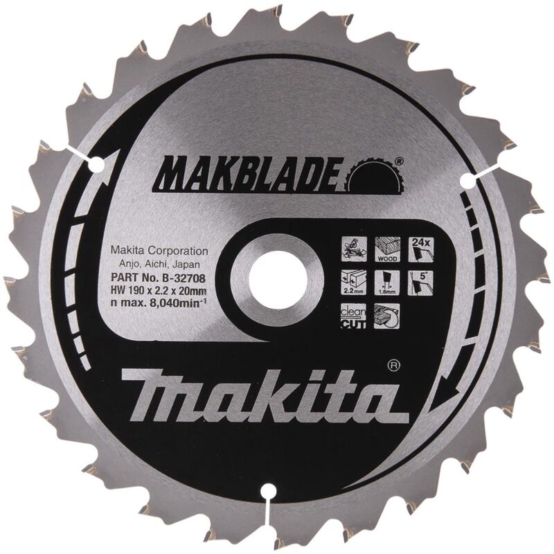 foto del prodotto makita makblade lama da taglio 190x20x24z makblade lama da taglio 190x20x24z