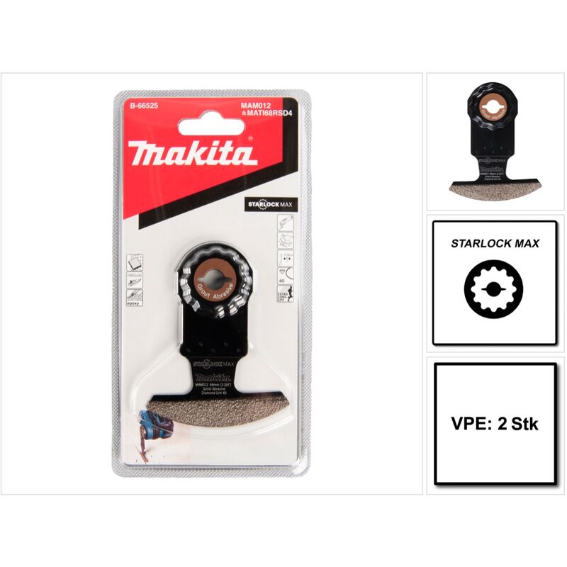 foto del prodotto makita mam012 lama a segmenti 68x10 mm starlock max 2 pezzi. 2x b 66525 