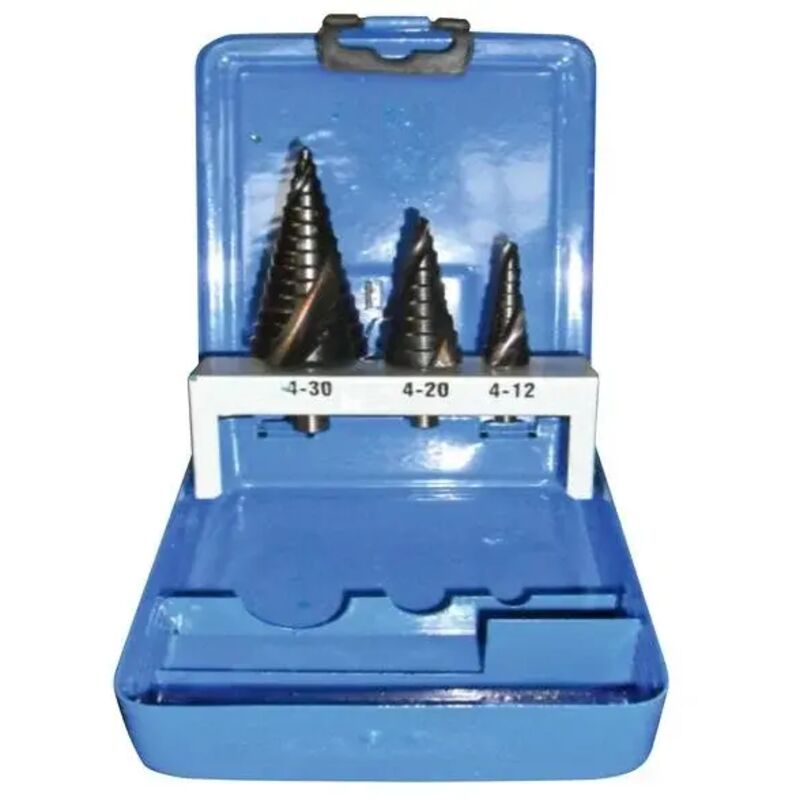 foto del prodotto makita p 70029 set svasatori a gradino per acciaio inox 3 pz.