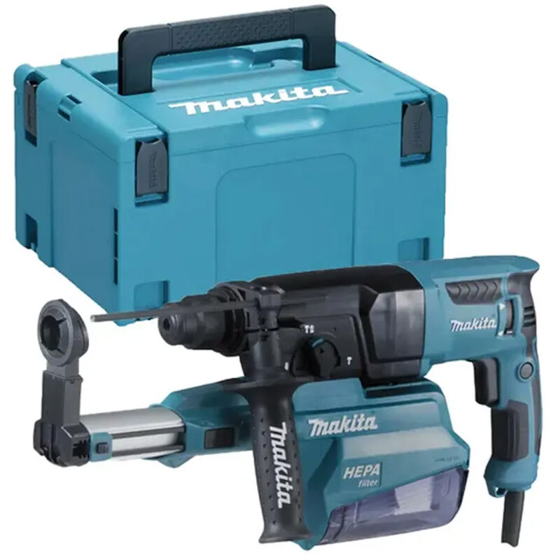 foto del prodotto makita perforatore tassellatore sds plus 800w 26mm valigetta per il trasporto accessori hr2650jx14