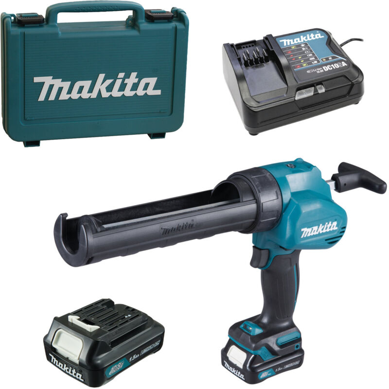 foto del prodotto makita pistola a cartuccia a batteria 12v cg100dsyex con 2 batterie da 1,5 ah caricabatterie in valigetta