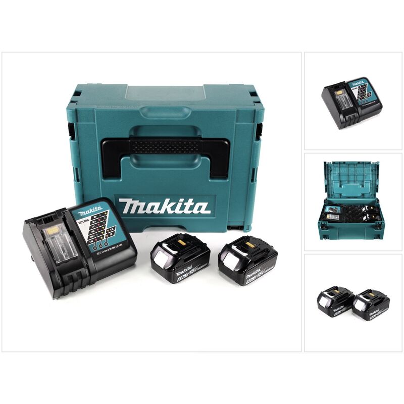 foto del prodotto makita power source kit 18v 2x batterie bl1850b 5,0ah caricabatterie doppio dc18rc valigetta makpac 197624 2 