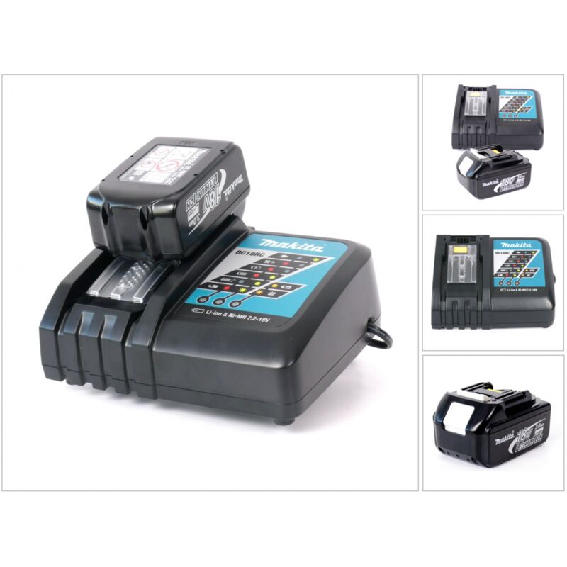 foto del prodotto makita power source kit 18v con 1x batteria bl1830b 3,0ah caricabatterie dc18rc