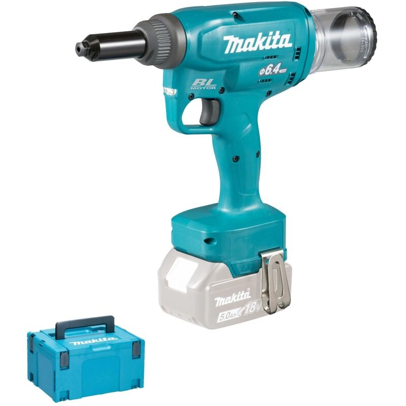 foto del prodotto makita rivettatrice 18v bl drv250zj 4,8 gt 6,4 mm