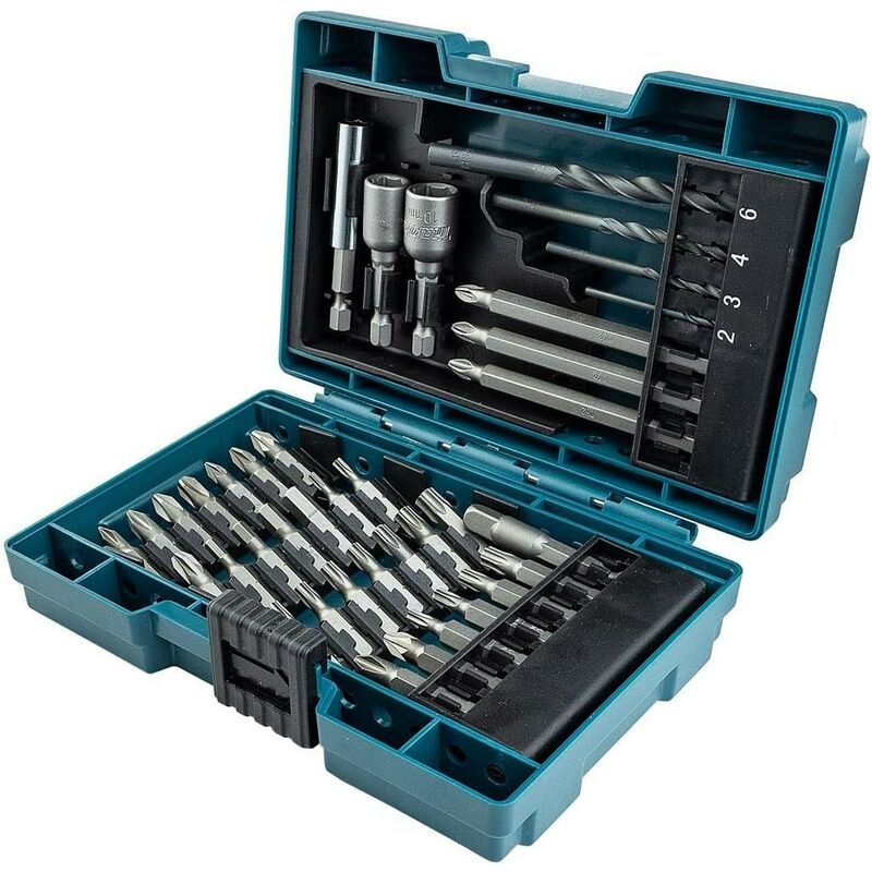 foto del prodotto makita scatola di punte cacciavite punte trapano bussole 38 pezzi b 54106